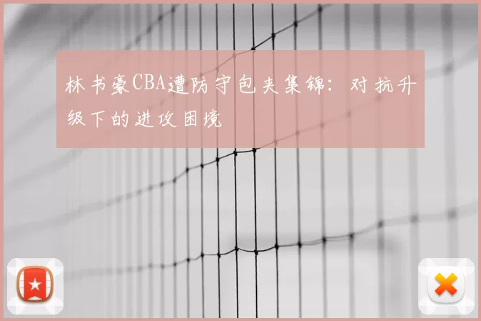 林书豪CBA遭防守包夹集锦：对抗升级下的进攻困境